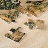 Unicorn Tapestries vond Legend Myth Medieval Art Legpuzzel (Zijkant)