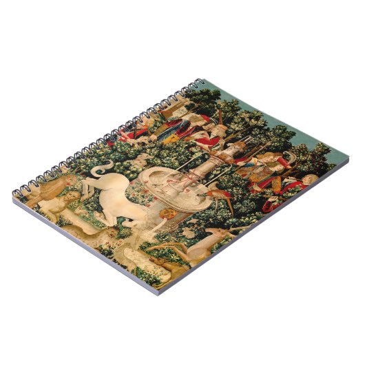 Unicorn Tapestries vond Legend Myth Medieval Art Notitieboek (Linkerzijde)