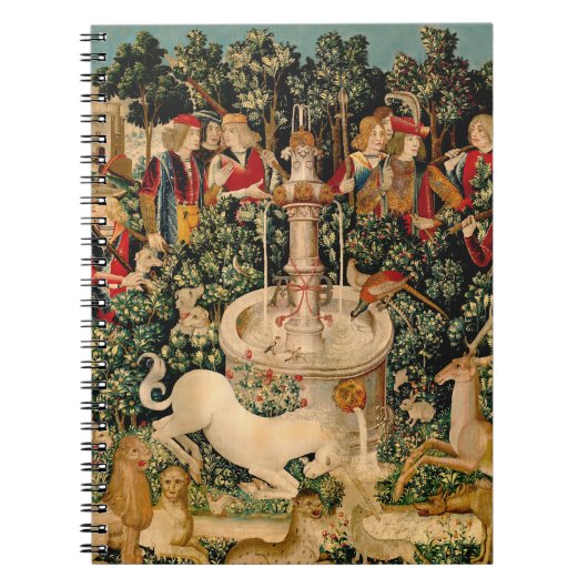 Unicorn Tapestries vond Legend Myth Medieval Art Notitieboek (Voorkant)