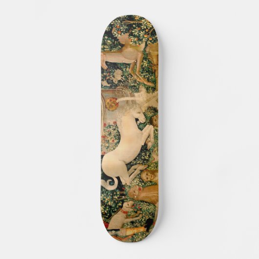 Unicorn Tapestries vond Legend Myth Medieval Art Skateboard (Voorkant)