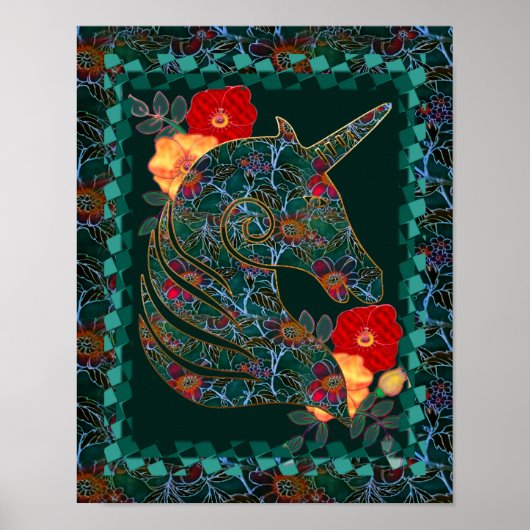 Unicorn Tapestry Poster (Voorkant)