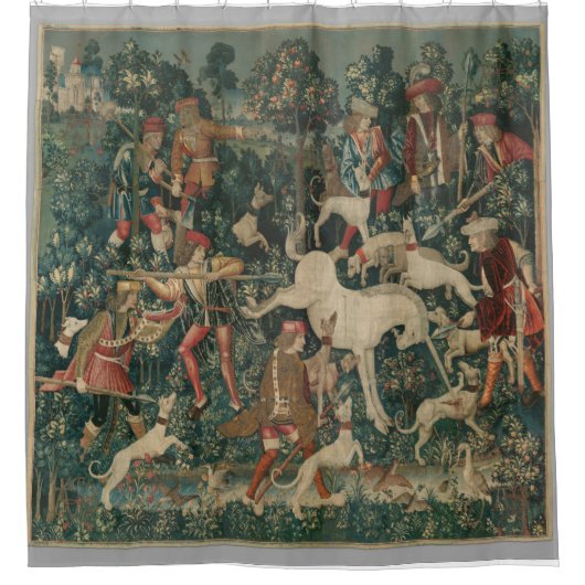 Unicorn Tapestry Shower Curtain Douchegordijn (Voorkant)