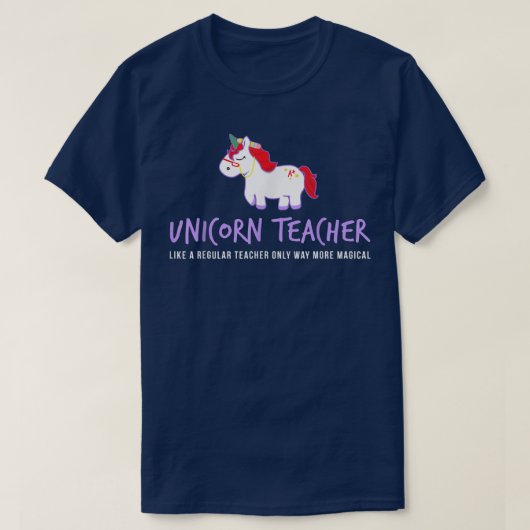 Unicorn Teacher  Funny Cute Back School Teaching G T-shirt (Design voorkant)