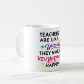 Unicorn Teacher Mug Koffiemok (Voorkant links)