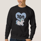 Unicorn  Teacher Student 100 Days Of School Trui (Voorkant)