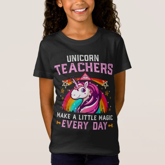 Unicorn Teachers Make A Little Magic T-shirt (Voorkant)