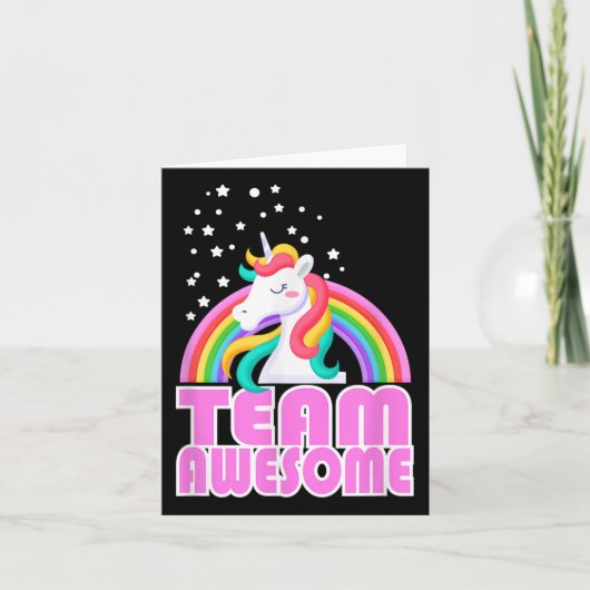Unicorn Team Geweldige Rainbow Jga Wedding Bride e Kaart (Voorkant)