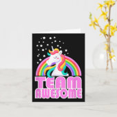 Unicorn Team Geweldige Rainbow Jga Wedding Bride e Kaart (Gele Bloem)