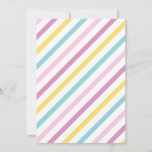 Unicorn teepee slumber-uitnodiging kaart (Achterkant)