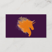 Unicorn tegen brand visitekaartje (Achterkant)