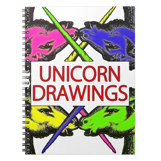 Unicorn Tekeningen - Grappig notebook Real Unicorn Notitieboek (Voorkant)