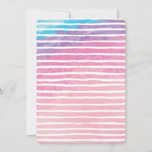 Unicorn Tennis Birthday Uitnodiging (Achterkant)