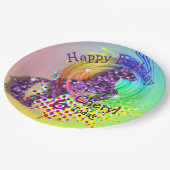 Unicorn Thema Magical Rainbow Papieren Bordje (Gekanteld)