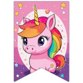 Unicorn Thema party Vlaggetjes (Tweede vlag)
