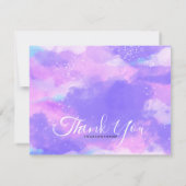 Unicorn Theme - Hartelijk dank voor uw bestellings Bedankkaart (Achterkant)