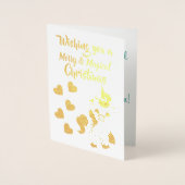 Unicorn Theme Merry Kerstmis Folie Kaarten (Voorkant)