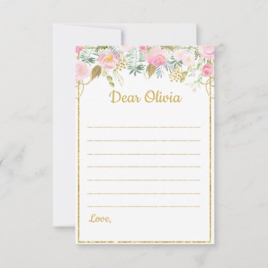 Unicorn Theme Time Capsule Note Notitiekaartje (Voorkant)