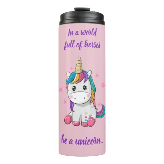 Unicorn thermal tumblers  thermosbeker (Voorkant)