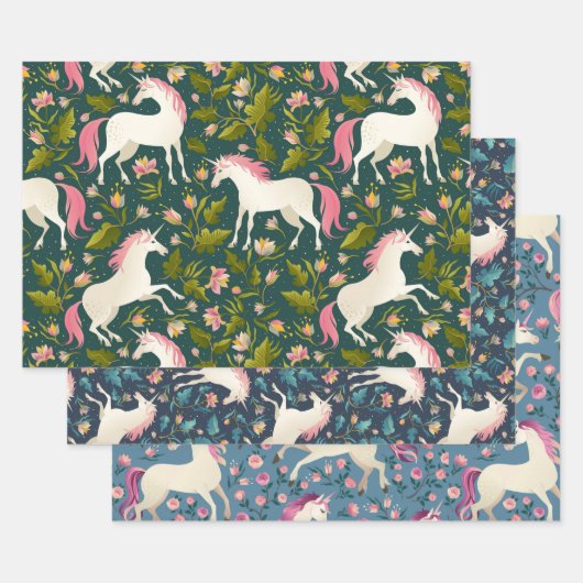 Unicorn Thleping Papierbladen Inpakpapier Vel (Set)