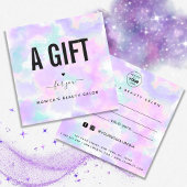 Unicorn Tie Dye Elegant Modern Beauty Salon Logo