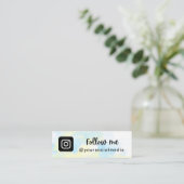 Unicorn Tie Dye Trendy Instagram volg QR Code Mi Mini Visitekaartje (Staand voorkant)