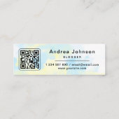Unicorn Tie Dye Trendy Instagram volg QR Code Mi Mini Visitekaartje (Achterkant)
