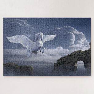 Unicorn tijdens de vlucht legpuzzel