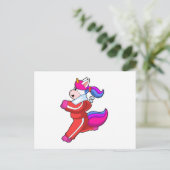 Unicorn tijdens Running Briefkaart (Staand voorkant)
