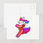 Unicorn tijdens Running Briefkaart (Voorkant / Achterkant)