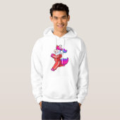 Unicorn tijdens Running Hoodie (Voorkant volledig)