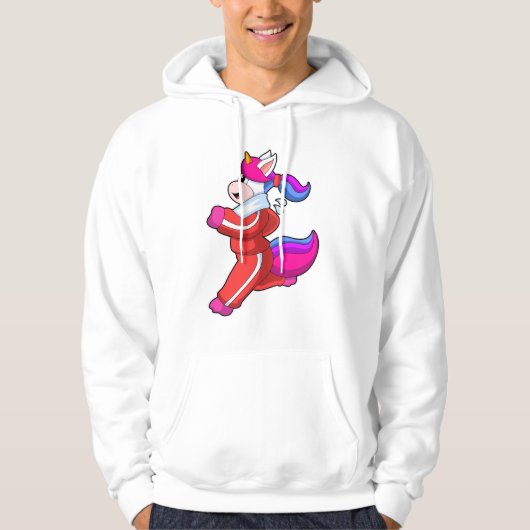 Unicorn tijdens Running Hoodie (Voorkant)