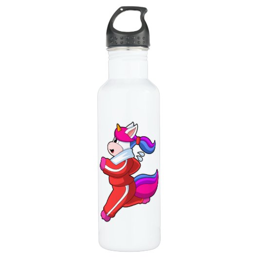 Unicorn tijdens Running Waterfles (Voorkant)