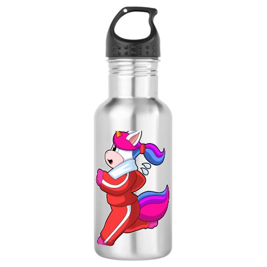 Unicorn tijdens Running Waterfles (Voorkant)