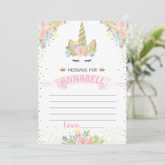 Unicorn Time Capsule Matching insert card Kaart (Staand voorkant)