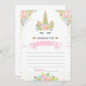 Unicorn Time Capsule Matching insert card Kaart (Voorkant / Achterkant)