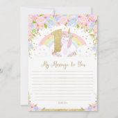 Unicorn Time Capsule Message to You Blank Cards Kaart (Voorkant)