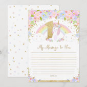 Unicorn Time Capsule Message to You Blank Cards Kaart (Voorkant / Achterkant)