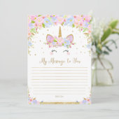 Unicorn Time Capsule Message to You Blank Cards Kaart (Staand voorkant)