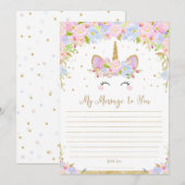 Unicorn Time Capsule Message to You Blank Cards Kaart (Voorkant / Achterkant)