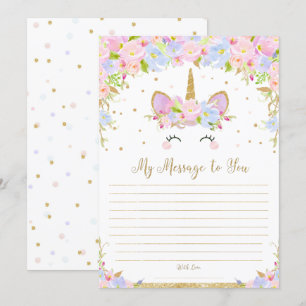 Unicorn Time Capsule Message to You Blank Cards Kaart