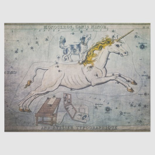 Unicorn Tissue of Decoupage Paper Tissuepapier (Voorkant)