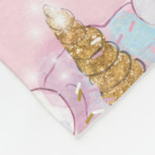 Unicorn Toast and Milkshake Fleece Deken (Hoek)