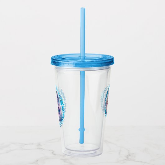 Unicorn Tumbler - Rainbow Castle Cloud Magic Stars Acryl Drinkbeker (Rechts)