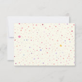 Unicorn Twee magische verjaardagsfeestfoto Bedankkaart (Achterkant)