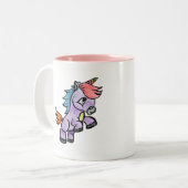 Unicorn Tweekleurige Koffiemok (Voorkant links)