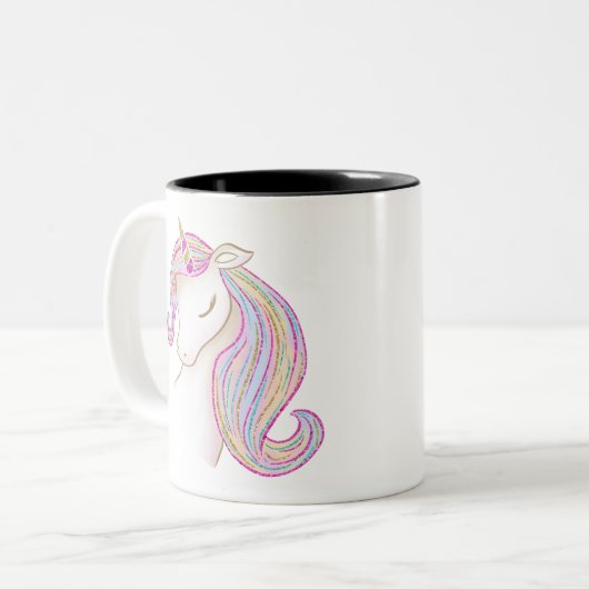  Unicorn Tweekleurige Koffiemok (Voorkant links)