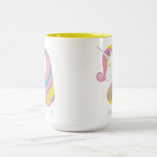 Unicorn Two-Tone Mok (Personaliseer het!) (Center)