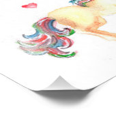 Unicorn uit liefde foto afdruk (Hoek)