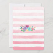 Unicorn Uitnodiging 1e Verjaardag Baby shower (Achterkant)