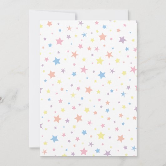 Unicorn - uitnodiging voor verjaardagsfeest (Achterkant)